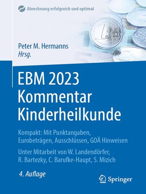 cover image of EBM 2023 Kommentar Kinderheilkunde